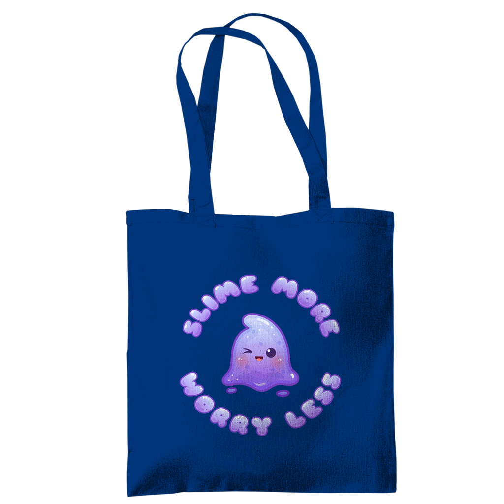 Tragetasche "slime more, worry less"