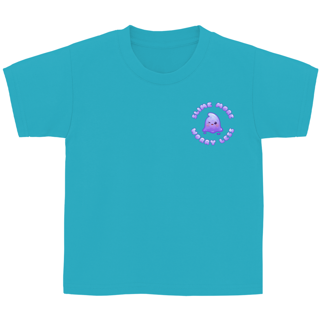 Kinder Basic T-Shirt "Slime More, Worry Less"