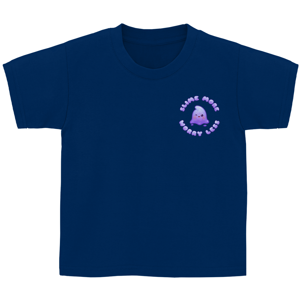 Kinder Basic T-Shirt "Slime More, Worry Less"