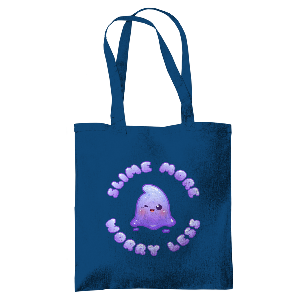 Tragetasche "slime more, worry less"