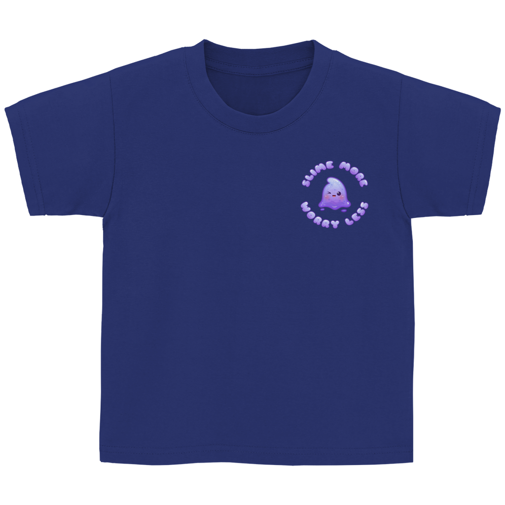 Kinder Basic T-Shirt "Slime More, Worry Less"