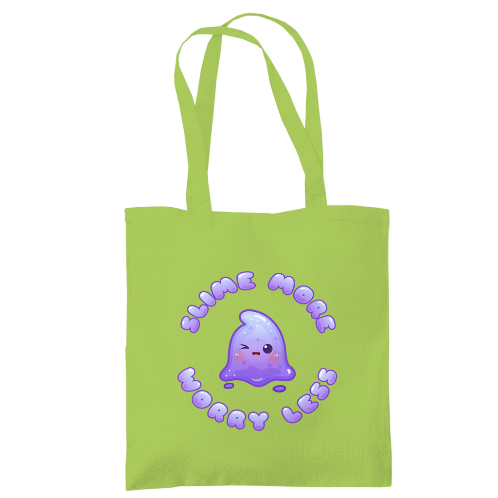 Tragetasche "slime more, worry less"