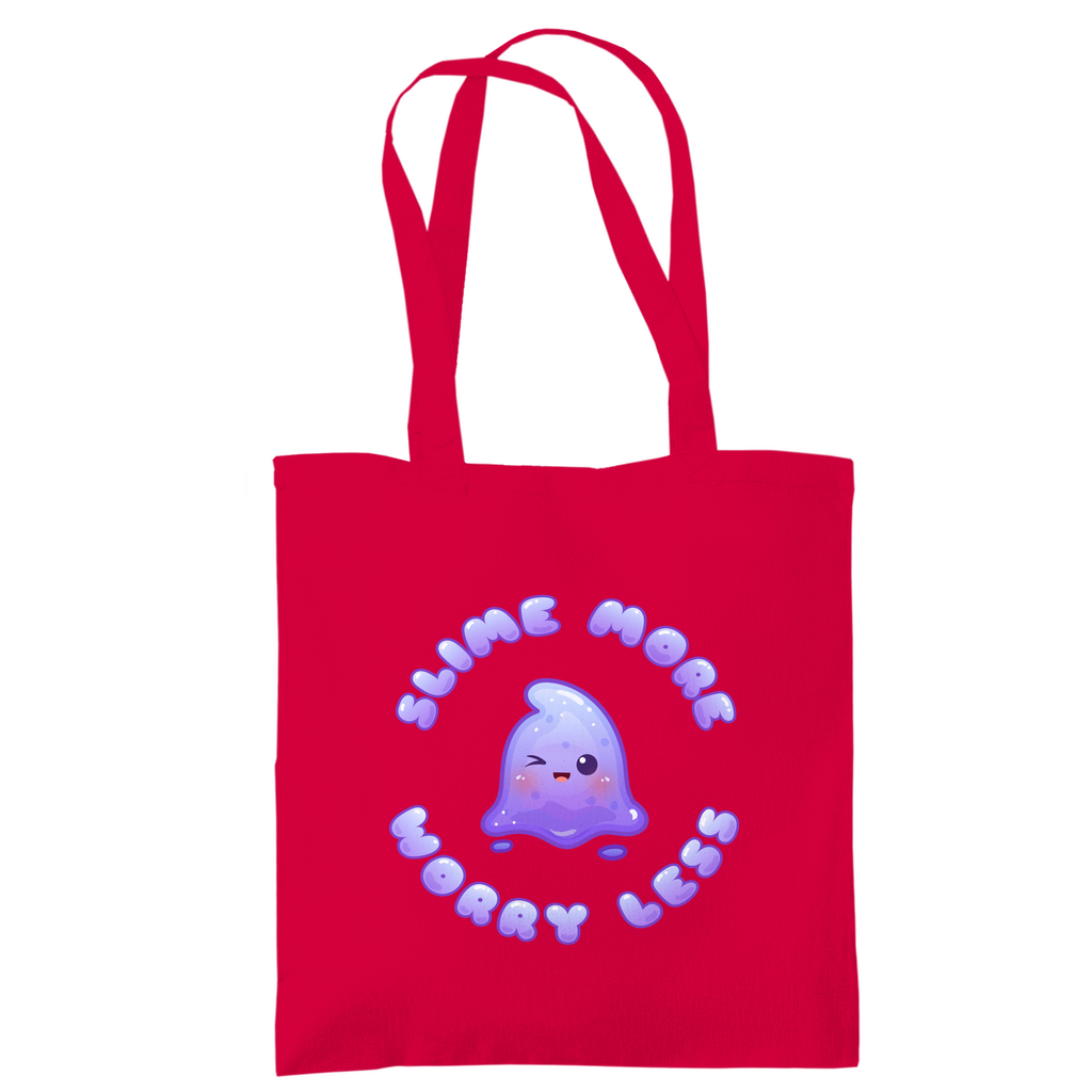Tragetasche "slime more, worry less"