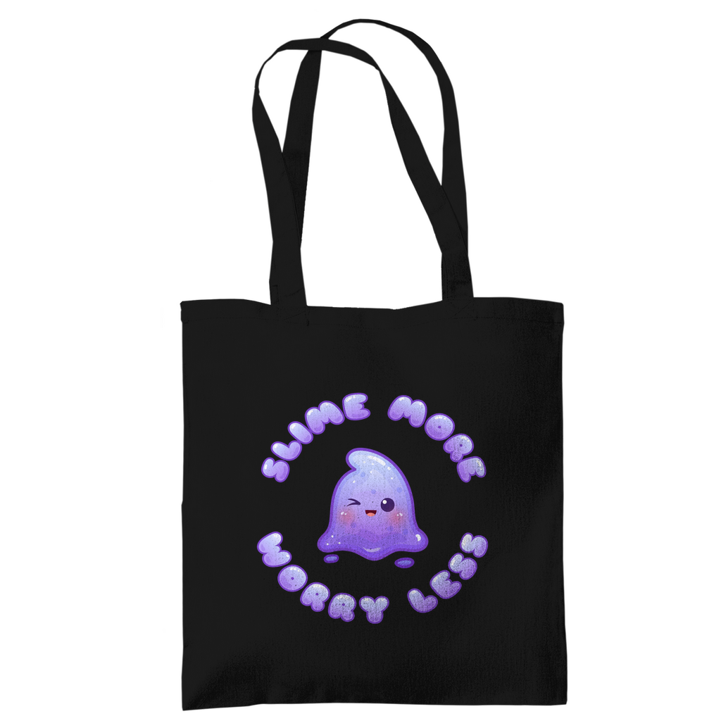 Tragetasche "slime more, worry less"