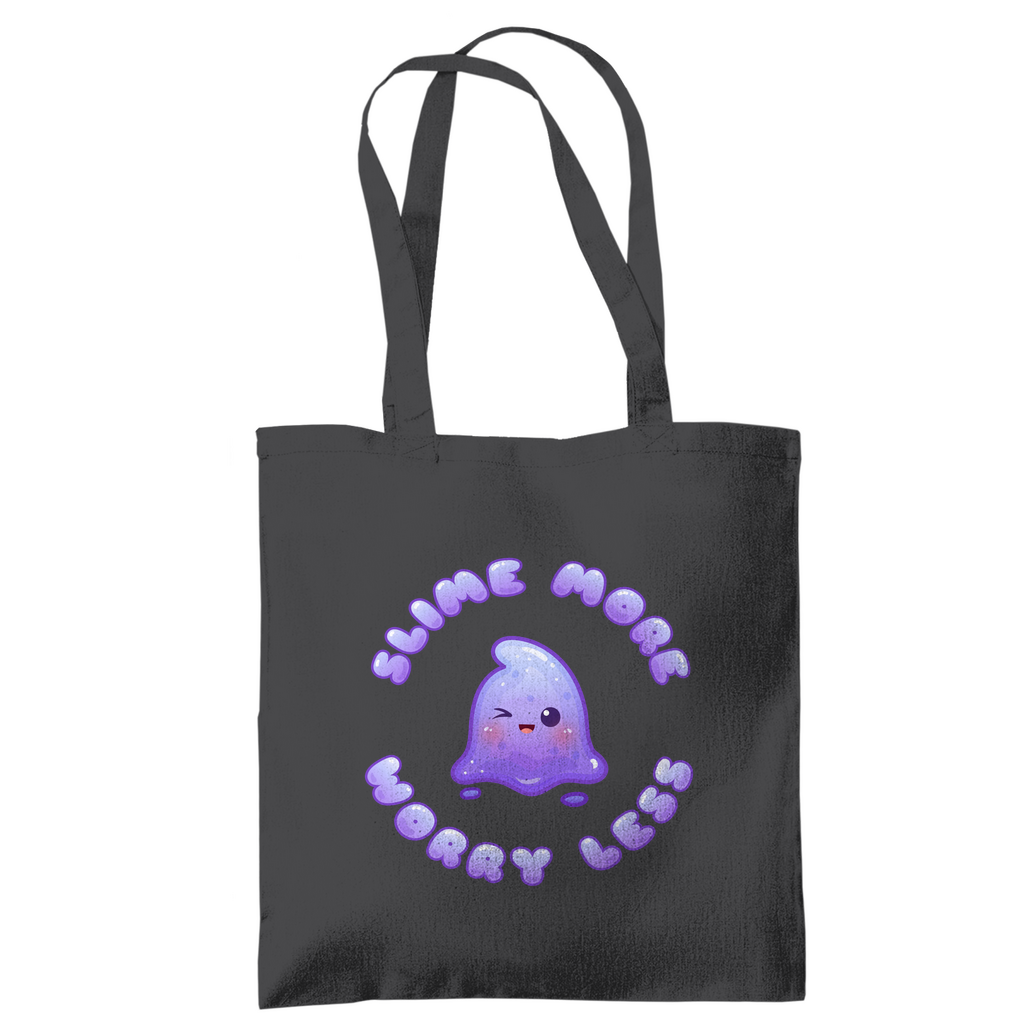 Tragetasche "slime more, worry less"