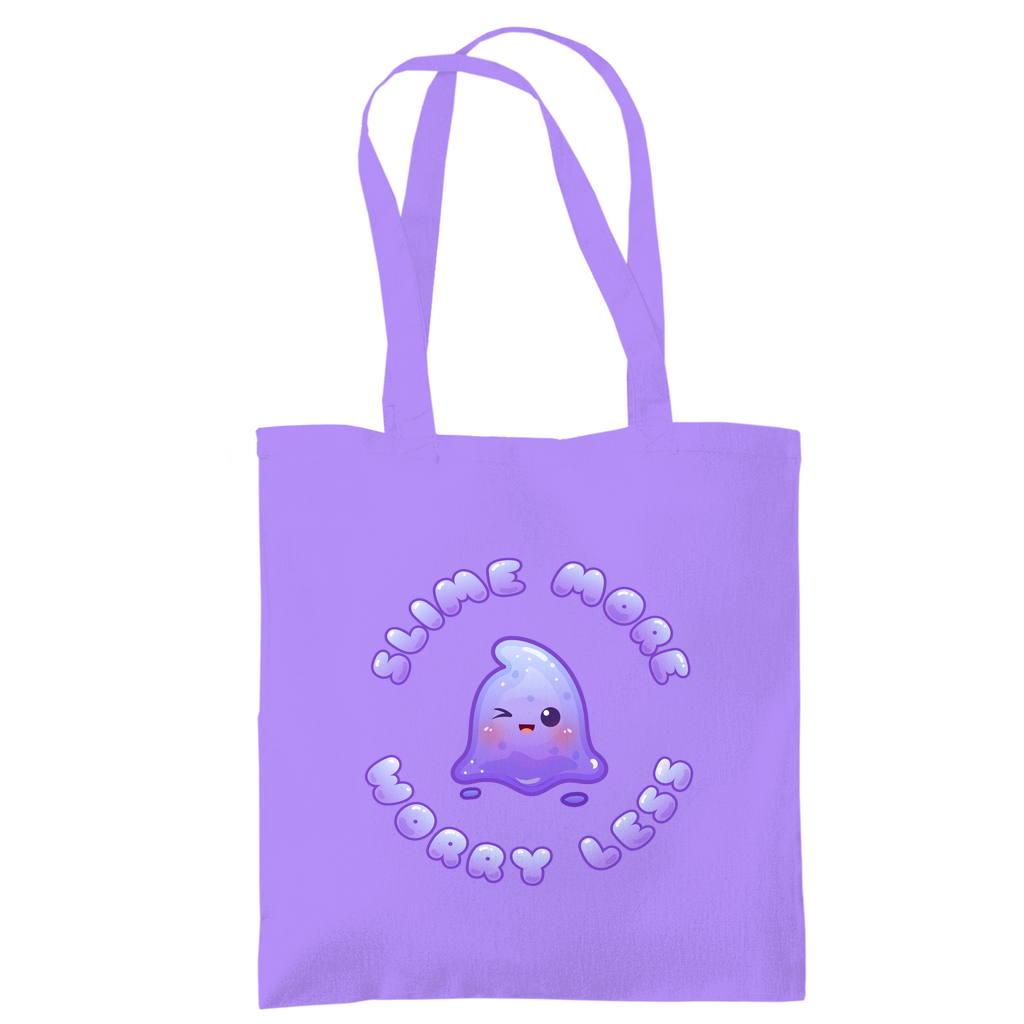 Tragetasche "slime more, worry less"