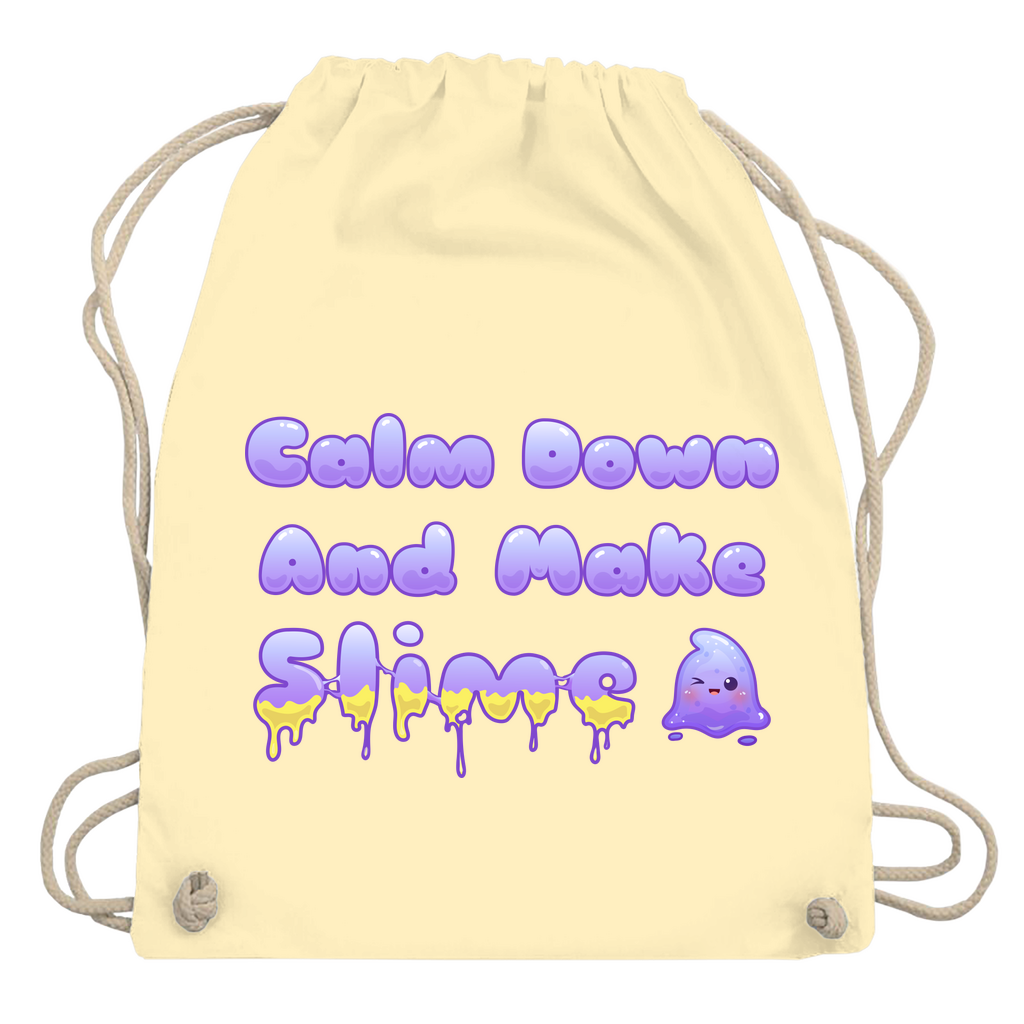 Turnbeutel "Calm Down And Make Slime"