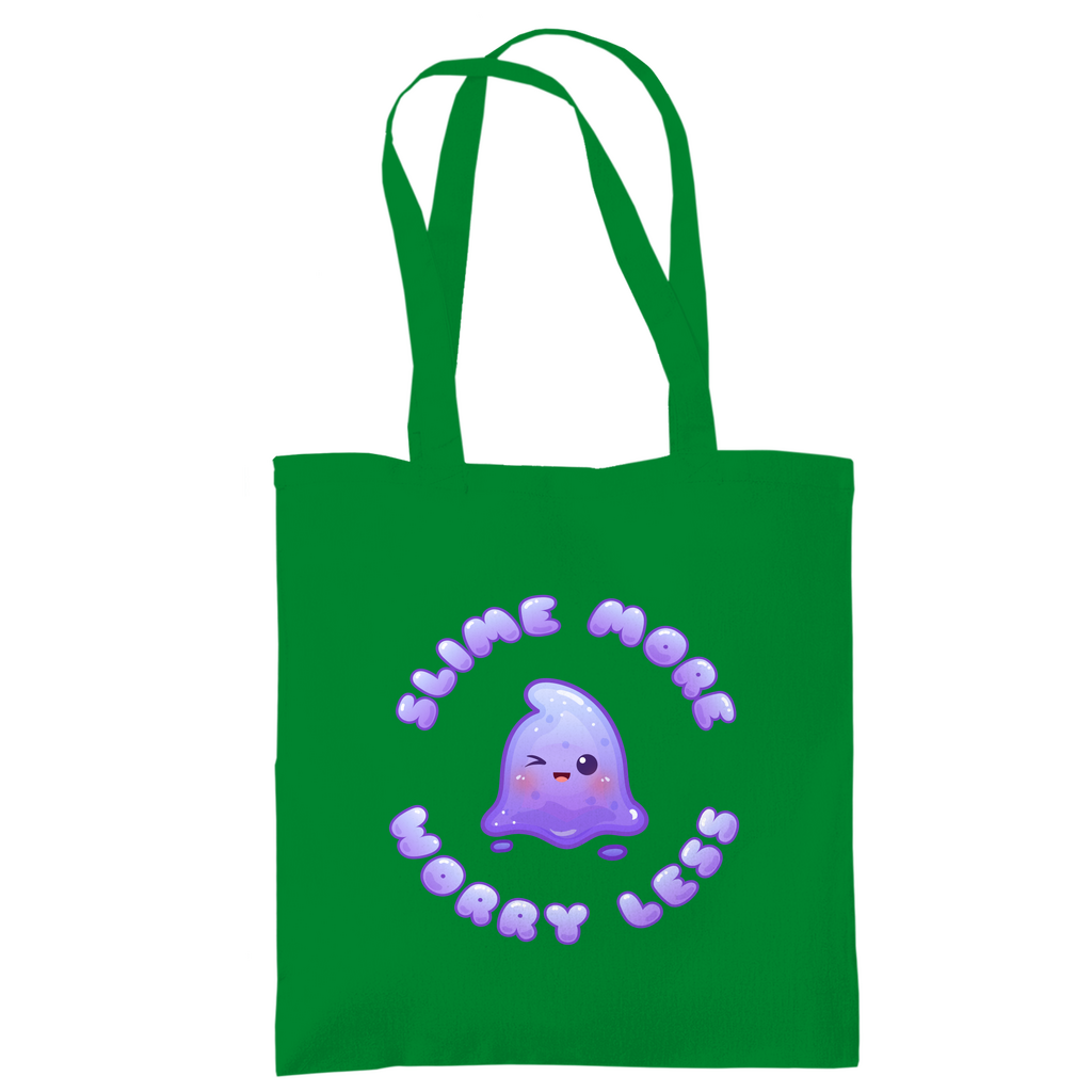 Tragetasche "slime more, worry less"