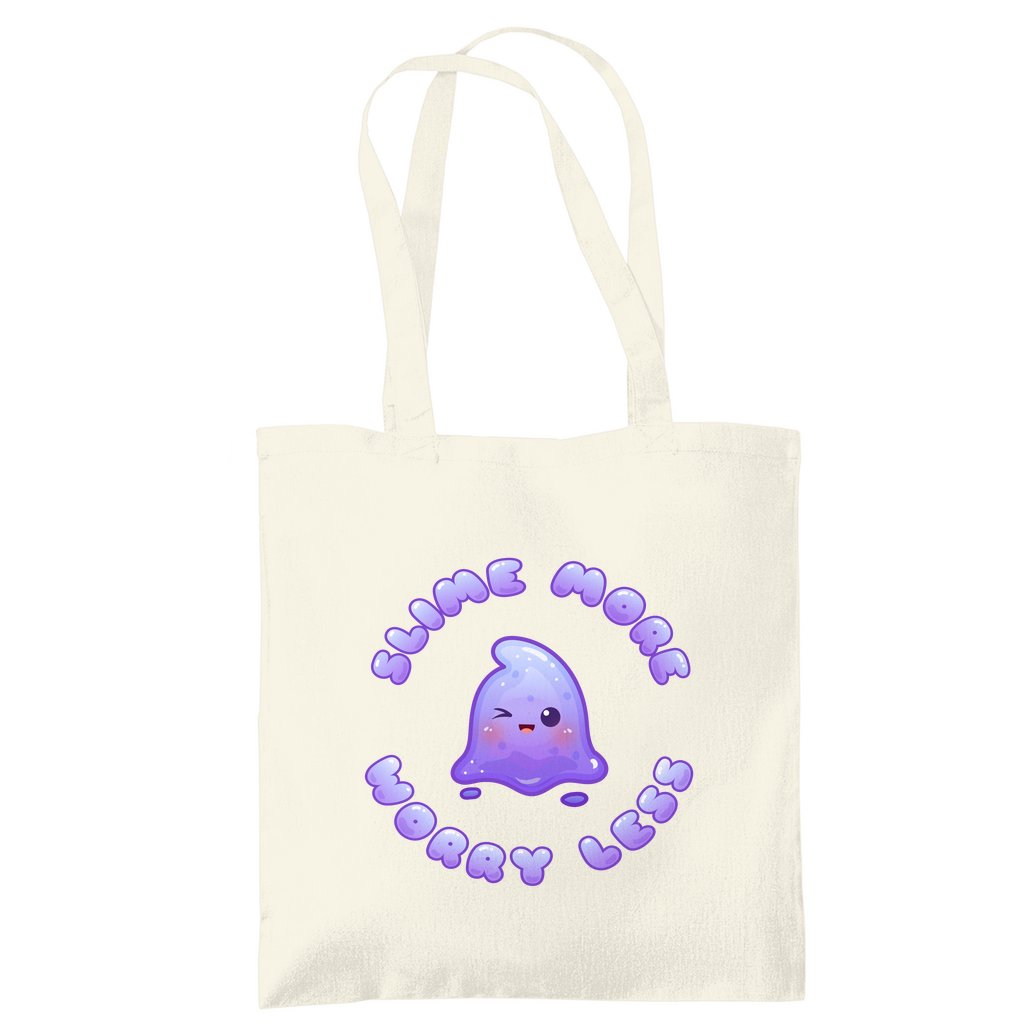 Tragetasche "slime more, worry less"
