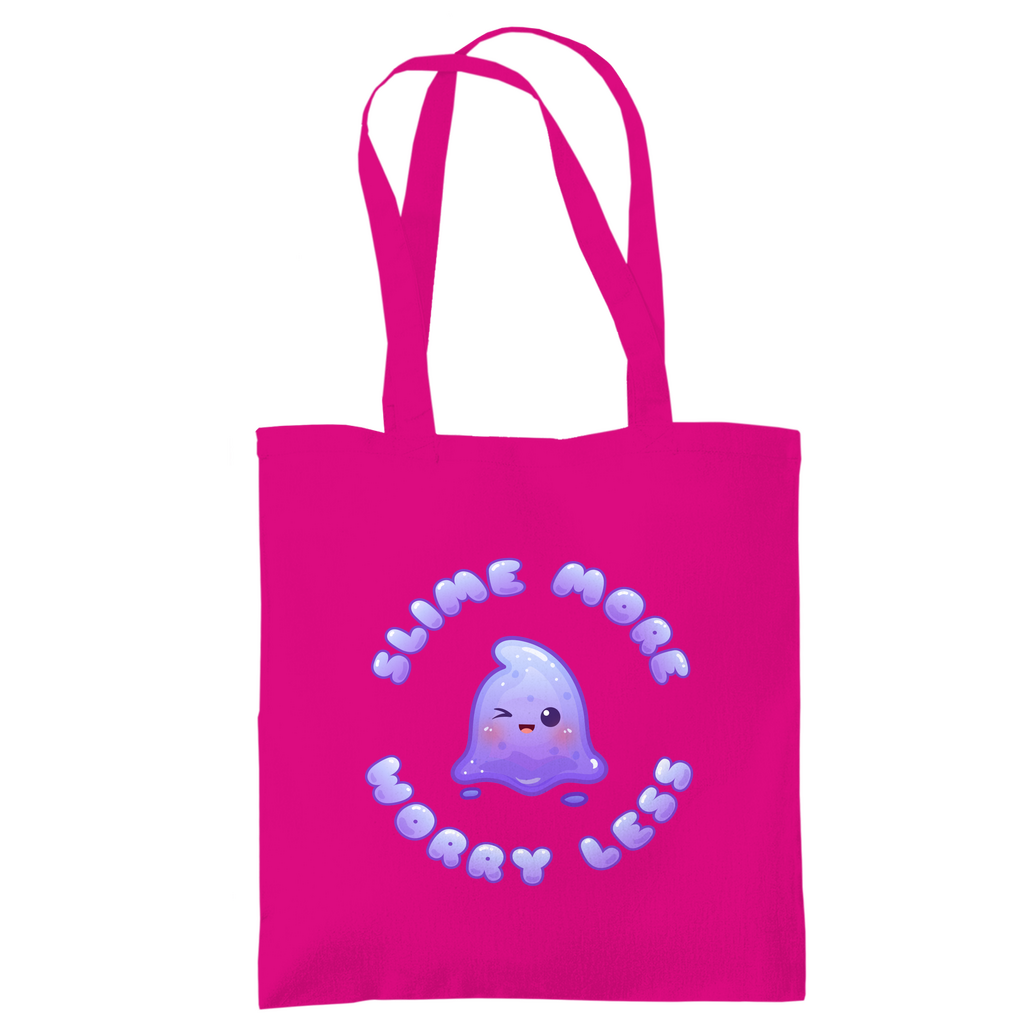 Tragetasche "slime more, worry less"
