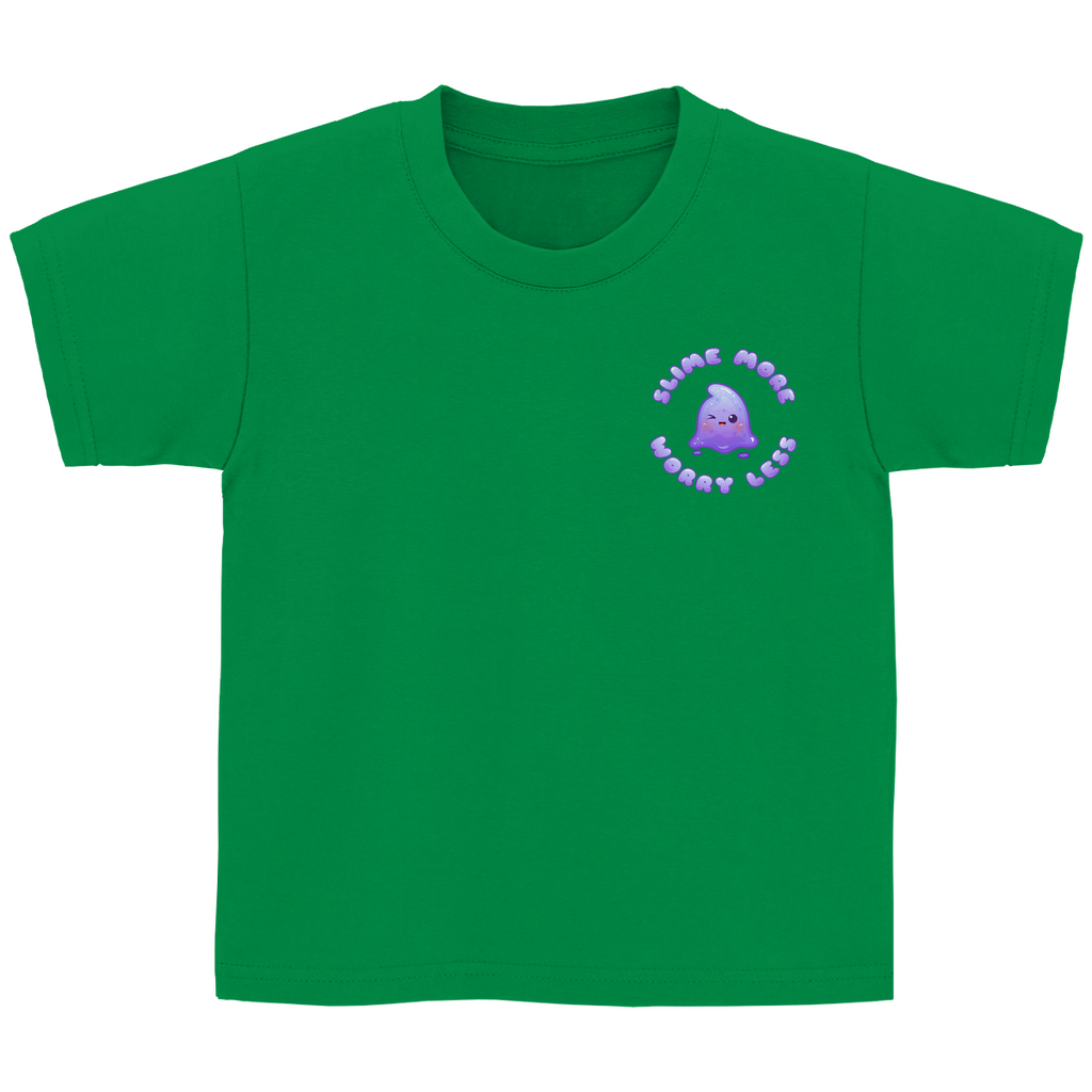 Kinder Basic T-Shirt "Slime More, Worry Less"
